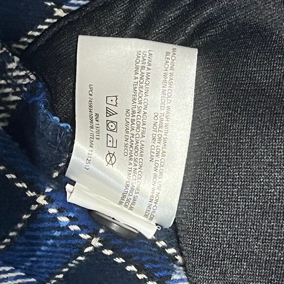 ORVIS Flannel Shacket Shirt Jacket Plaid Big Bear Button Men's XXL Pockets Blue - Picture 7 of 9